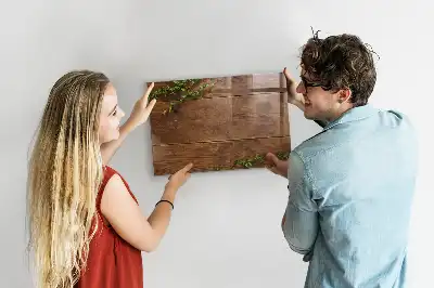 Tablă magnetică pentru desen cu cadru rustic din lemn