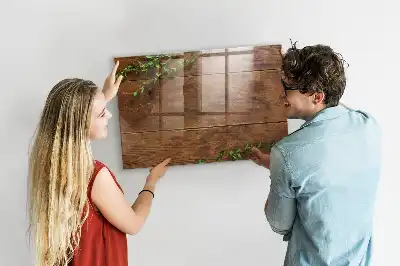 Tablă magnetică pentru desen cu cadru rustic din lemn