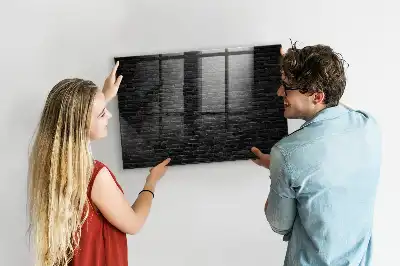 Tablă magnetică pentru scris cu aspect de cărămidă închisă la culoare