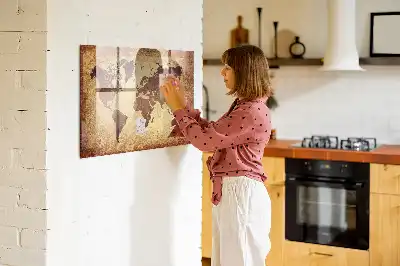 Tablă magnetică pentru desen hartă a lumii vechi