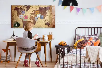 Tablă magnetică pentru desen hartă a lumii vechi