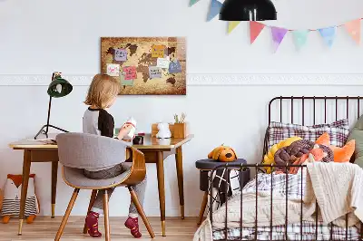 Tablă magnetică pentru desen hartă a lumii vechi