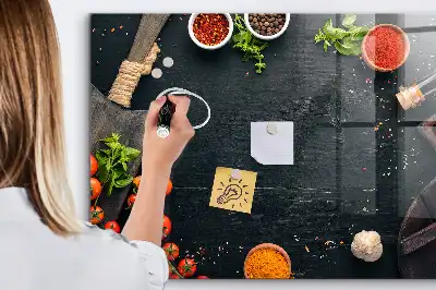 Tablă magnetică pentru desen cu accesorii de bucătărie