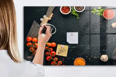 Tablă magnetică pentru desen cu accesorii de bucătărie