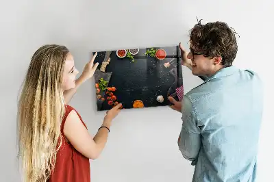 Tablă magnetică pentru desen cu accesorii de bucătărie