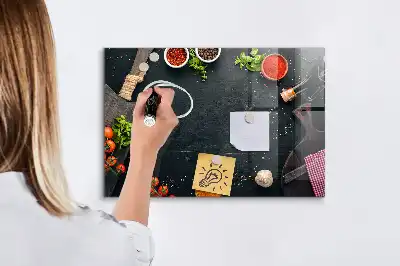 Tablă magnetică pentru desen cu accesorii de bucătărie