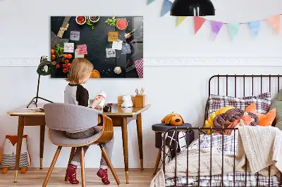 Tablă magnetică pentru desen cu accesorii de bucătărie