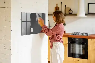 Tablă magnetică pentru scris culoare gri