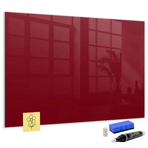 Tablă magnetică pentru scris culoare bordo