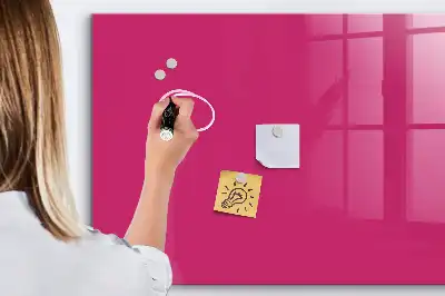 Tablă magnetică pentru scris culoare roz intens