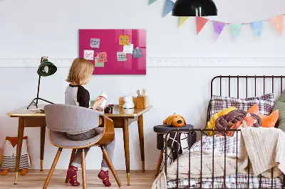 Tablă magnetică pentru scris culoare roz intens