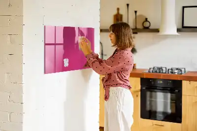 Tablă magnetică pentru scris culoare roz intens
