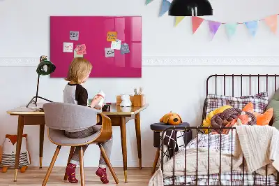 Tablă magnetică pentru scris culoare roz intens