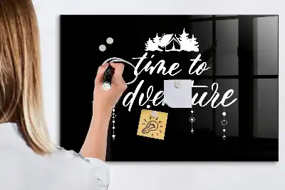 Tablă magnetică pentru scris Timpul pentru aventură