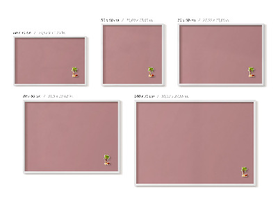 Tablă magnetică cu ramă albă Culoare roz pastel