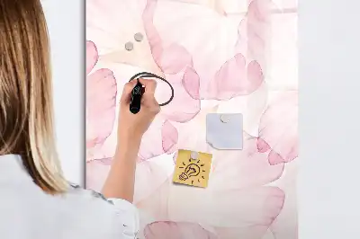 Tablă cu marker decor Petale în acuarelă