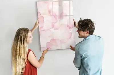 Tablă cu marker decor Petale în acuarelă