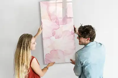 Tablă cu marker decor Petale în acuarelă