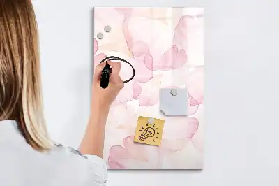 Tablă cu marker decor Petale în acuarelă