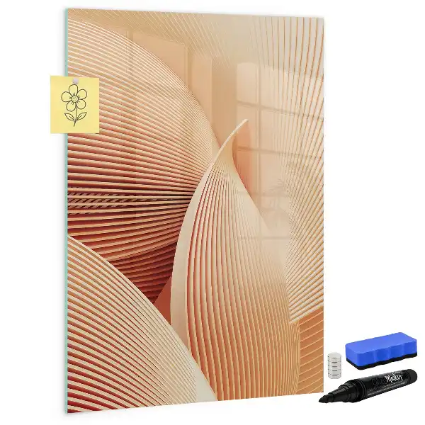 Tablă cu marker model abstract cu valuri