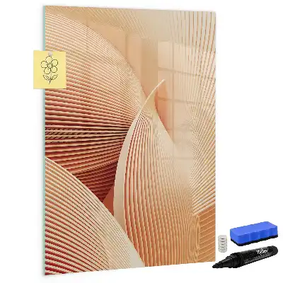 Tablă cu marker model abstract cu valuri
