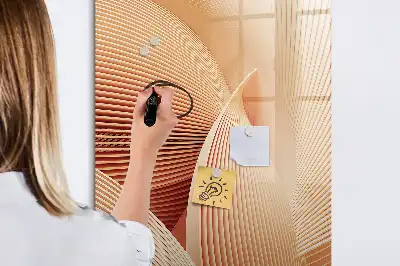 Tablă cu marker model abstract cu valuri