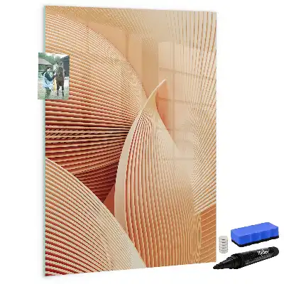 Tablă cu marker model abstract cu valuri