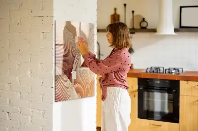 Tablă cu marker model abstract cu valuri