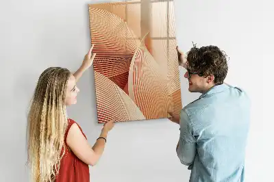 Tablă cu marker model abstract cu valuri