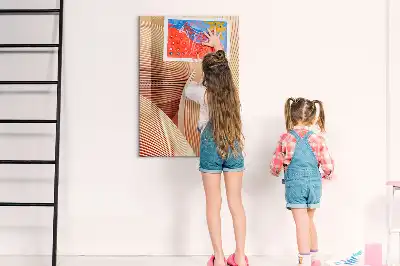 Tablă cu marker model abstract cu valuri
