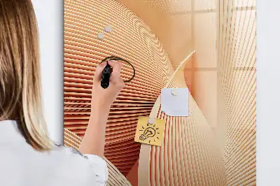 Tablă cu marker model abstract cu valuri