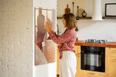 Tablă cu marker model abstract cu valuri
