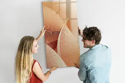 Tablă cu marker model abstract cu valuri