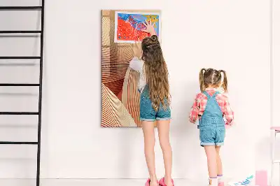Tablă cu marker model abstract cu valuri