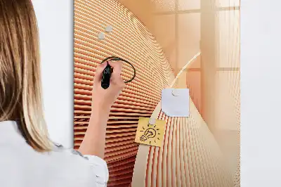 Tablă cu marker model abstract cu valuri