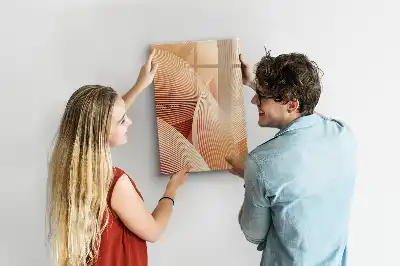 Tablă cu marker model abstract cu valuri