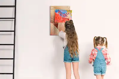 Tablă cu marker model abstract cu valuri
