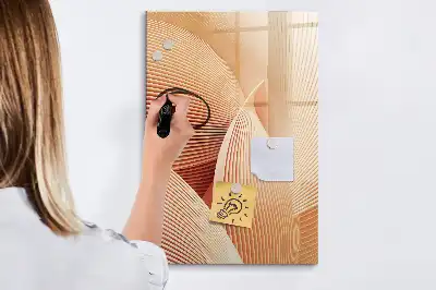 Tablă cu marker model abstract cu valuri