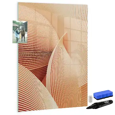 Tablă cu marker model abstract cu valuri