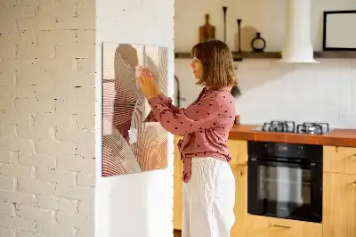 Tablă cu marker model abstract cu valuri