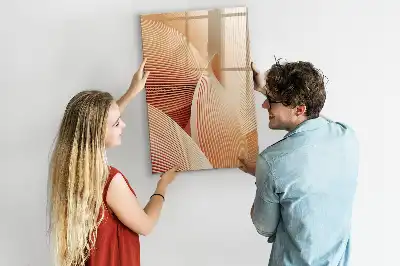Tablă cu marker model abstract cu valuri