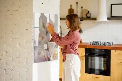 Tablă magnetică de scris cu model plante în acuarelă