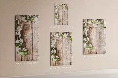 Tablă cu marker model Flori pe scânduri