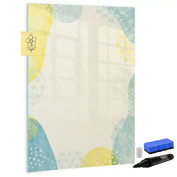 Tablă magnetică pentru scris cu ramă decorativă