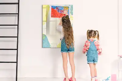Tablă magnetică pentru scris cu ramă decorativă