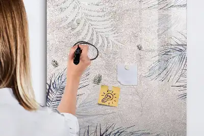 Tablă cu marker cu model frunze de palmier