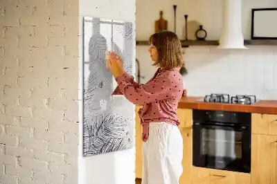 Tablă cu marker cu model frunze de palmier
