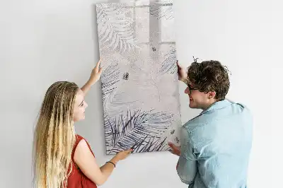 Tablă cu marker cu model frunze de palmier
