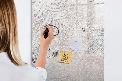 Tablă cu marker cu model frunze de palmier
