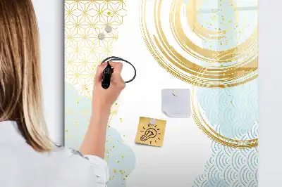 Tablă magnetică de scris decorată cu motiv abstract